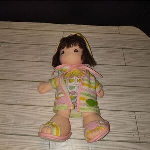 Applause Vintage 1988 Precious Moments 10"in Plush Doll Audrey With Robe In Fish